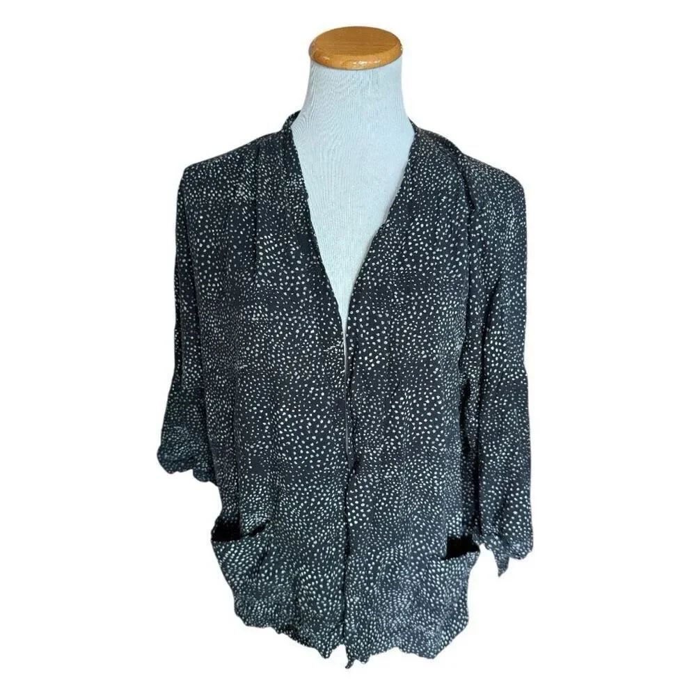 Womens Abercrombie & Fitch Polka Dot Open Pocket Cardigan Blazer Jacket - XS / S
